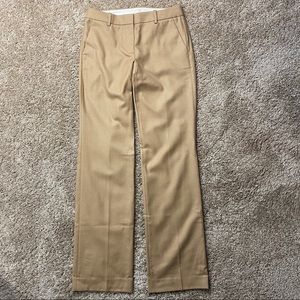 J.Crew Tan Wool Cafe Trouser Pants Sz 0